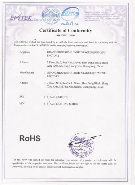 RoHS 证书
